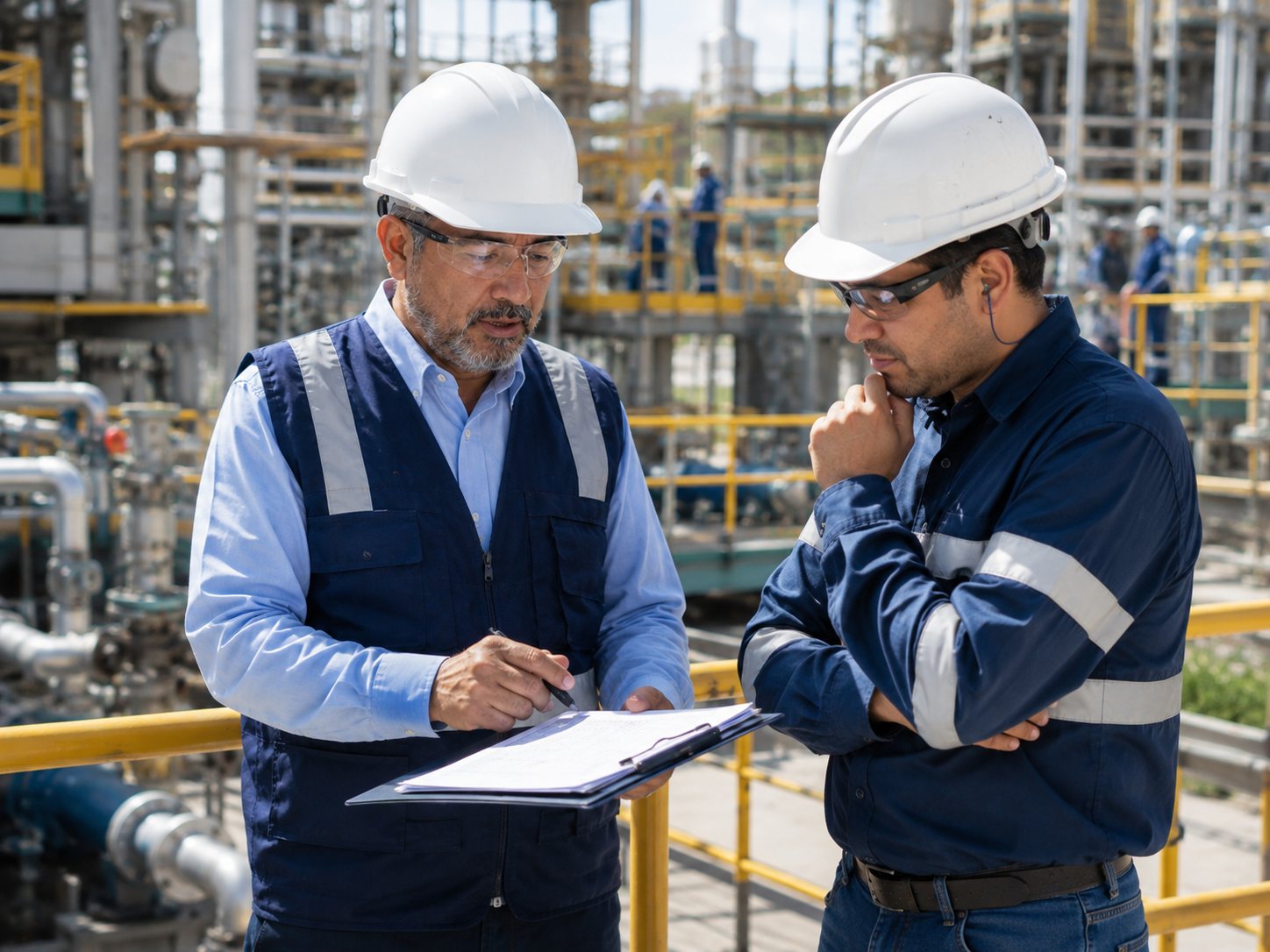 Operación industrial en terreno